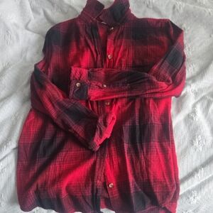 Red and Black Plaid Shirt